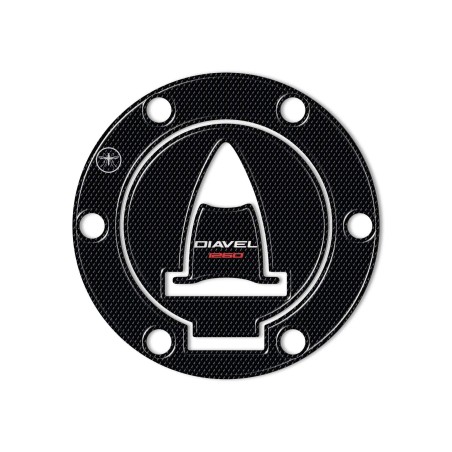 Adhesivo de protección para tapa de depósito de motocicleta 3D compatible con Ducati Diavel 1260