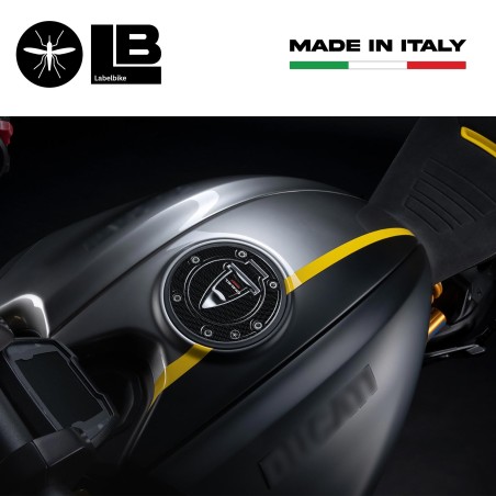 Adhesivo de protección para tapa de depósito de motocicleta 3D compatible con Ducati Diavel 1260