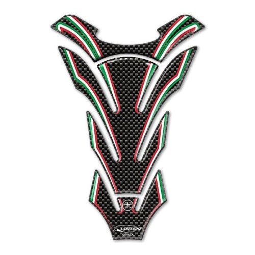 PARASERBATOIO ADESIVI in RESINA CARBONIO SERBATOIO MOTO BANDIERA ITALIANA ITALIA