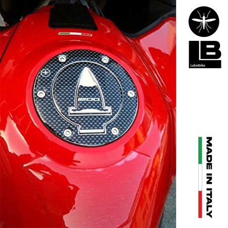 Tappo Serbatoio ADESIVI 3D PROTEZIONE per MOTO DUCATI MULTISTRADA 1200 Carbon