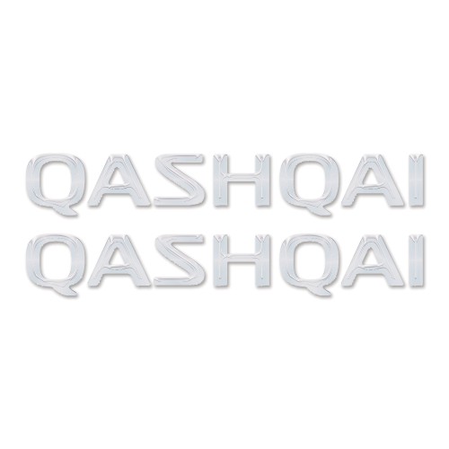 2 Resin 3D WRITING QASHQAI COMPATIBLE STICKERS for CAR SUV NISSAN