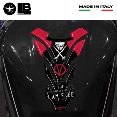 IMPERDIBLES PEGATINAS DEPÓSITO DE MOTO V PER VENDETTA en RESINA 3D