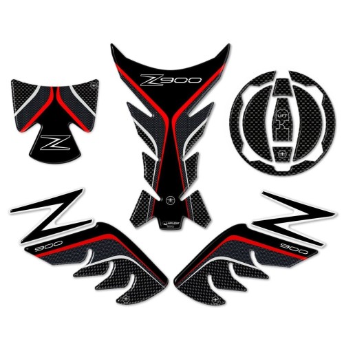 KIT ADESIVI PROTEZIONI in resina 3D compatibili per moto Z900 KAWASAKI carbon