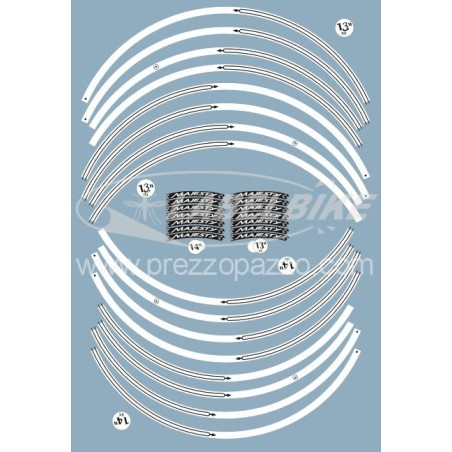 ADHESIVE STRIP KIT for RIMS compatible with YAMAHA MAJESTY 400 scooter