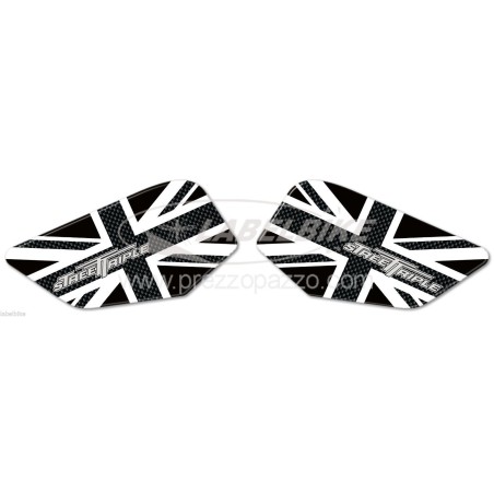 2 PROTECCIONES DE RODILLAS DEPÓSITO 3D compatibles para MOTOS triumph street triple