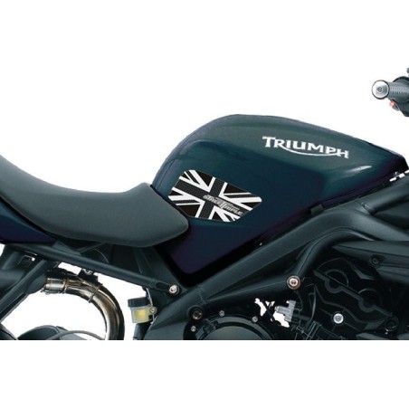 2 PROTECCIONES DE RODILLAS DEPÓSITO 3D compatibles para MOTOS triumph street triple