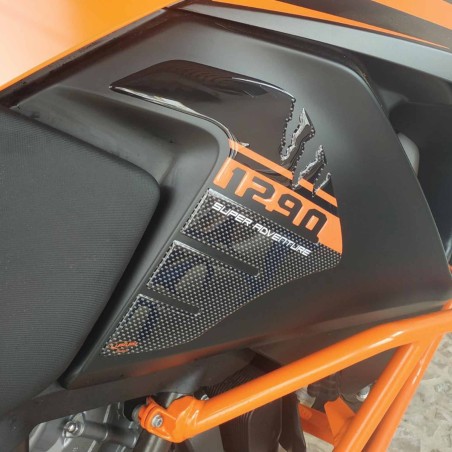 2 ADESIVI 3D PROTEZIONI LATERALI SERBATOIO compatibile KTM 1290 SUPER ADVENTURE