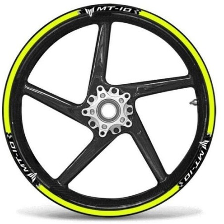 KIT STRISCE ADESIVE per CERCHI MOTO 17 compatibili YAMAHA MT-10 Adesivi tuning