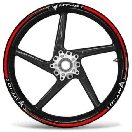 KIT STRISCE ADESIVE per CERCHI MOTO 17 compatibili YAMAHA MT-10 Adesivi tuning