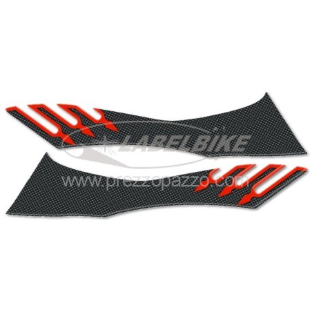 2 PEGATINAS GRANDES 3D NEGRO-CARBONO TUNING T MAX para BAJO SILLÍN MOTO YAMAHA TMAX 08-11