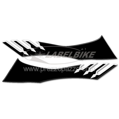 2 PEGATINAS GRANDES 3D NEGRO-CARBONO TUNING T MAX para BAJO SILLÍN MOTO YAMAHA TMAX 08-11
