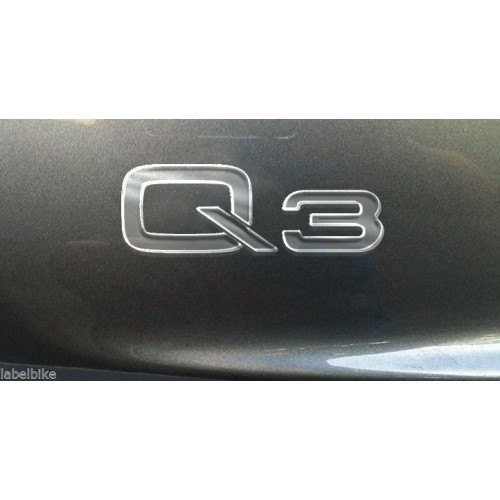 Harz-Gel 3D WRITE EMBLEM Q3 ADHESIVE/STICKER kompatibel für AUDI CARS