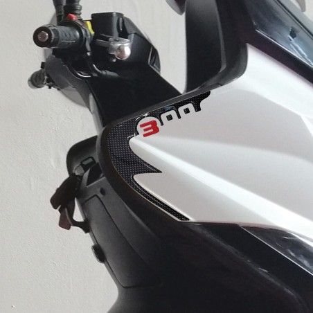 2 ADESIVI in GEL 3D PROTEZIONE SPIGOLI compatibili per scooter kymco XCITING 300