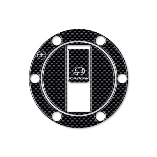 EXKLUSIVE 3D CARBON RESIN ADHESIVE FILLER CAP PROTECTION für CAGIVA MOTORCYCLE