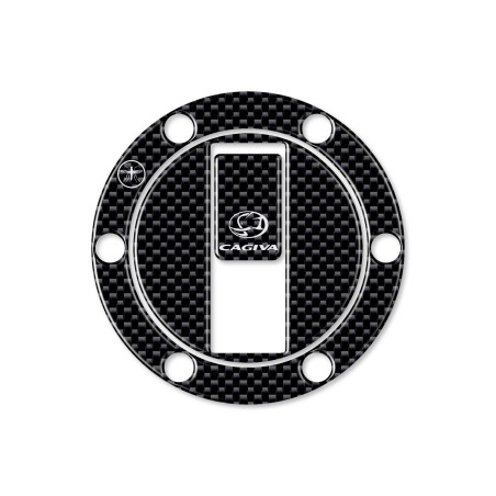 EXCLUSIVE 3D CARBON RESIN ADHESIVE TANK CAP PROTECTION for CAGIVA MOTORCYCLE