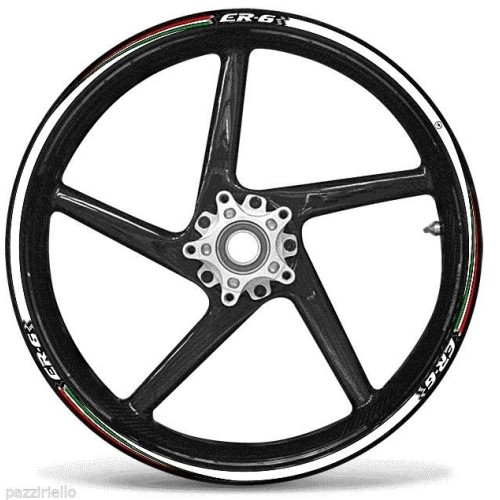 TIRAS ADHESIVAS compatibles para LLANTAS 17 MOTO KAWASAKI ER6 ER-6 ER-6n tuning