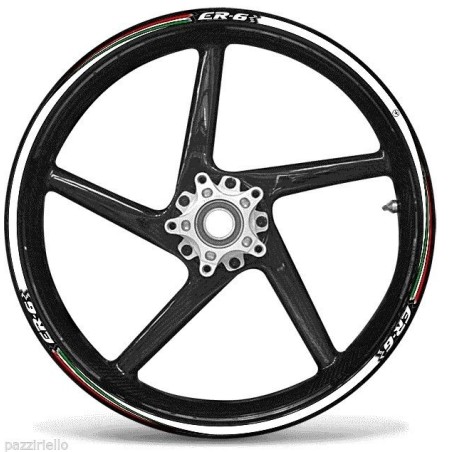 TIRAS ADHESIVAS compatibles para LLANTAS 17 MOTO KAWASAKI ER6 ER-6 ER-6n tuning