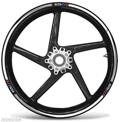 STRISCE ADESIVE compatibili per MOTO BMW GS adesivi CERCHI 17" 19" tuning RALLY