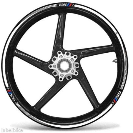 STRISCE ADESIVE compatibili per MOTO BMW GS adesivi CERCHI 17" 19" tuning RALLY