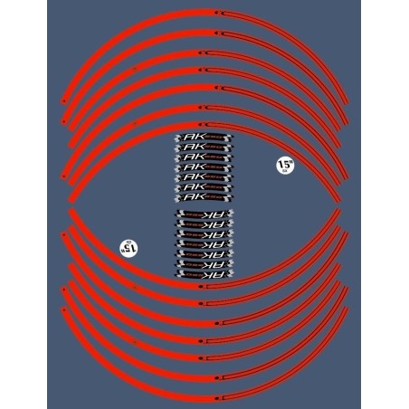 ADHESIVE STRIP KIT for RIMS compatible for SCOOTER AK 550 KYMCO AK550 NEW