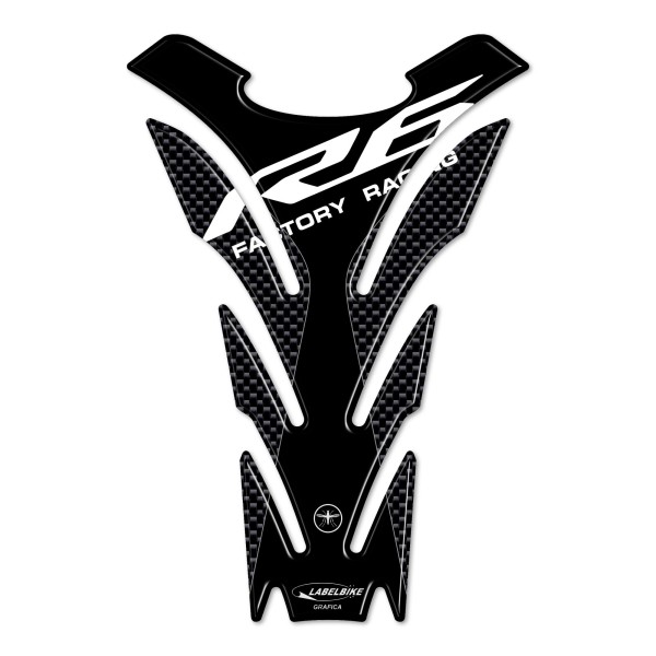 PARASERBATOIO R6 ADESIVI 3D CARBONIO PROTEZIONE SERBATOIO per MOTO YAMAHA 2017-2020