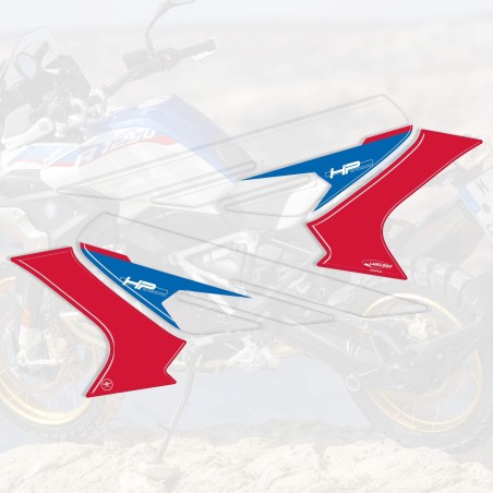 Kit de PEGATINAS DE PROTECCIÓN LATERAL 3D compatible con MOTOCICLETAS serie BMW GS R1250 HP