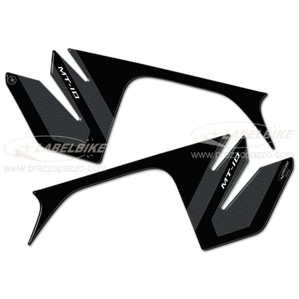 2 3D gel STICKERS TANK SIDE PROTECTIONS compatible for YAMAHA MT-10 MOTORCYCLE