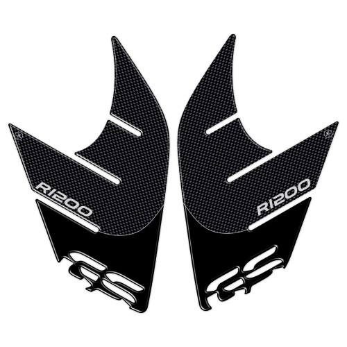 2 PEGATINAS DE PROTECCIÓN LATERAL DE CARBONO 3D compatibles con MOTO BMW GS R1200 2013-16