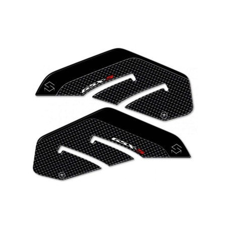 2 ADESIVI 3D PROTEZIONI LATERALI COMPATIBILI x MOTO SUZUKI GSXS GSX-S 750 Carbon