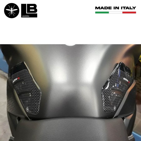 2 PROTECCIONES LATERALES 3D COMPATIBLES ADHESIVOS x MOTO SUZUKI GSXS GSX-S 750 Carbono