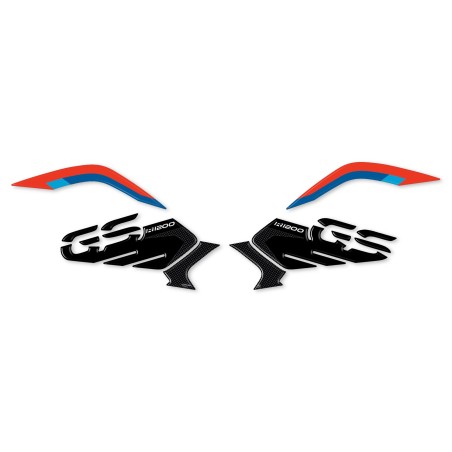 2 3D-AUFKLEBER RALLY SEITENSCHUTZ kompatibel für BMW GS R1200 2017-19 MOTORRÄDER