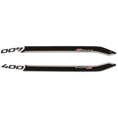 2 PEGATINAS PROTECCIÓN MANGO 3D compatibles para kymco XCITING S 400 2018-2023