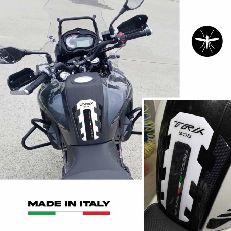 PARASERBATOIO RESINATO 3D PROTEZIONE compatibile per moto BENELLI TRK 502 Bianco
