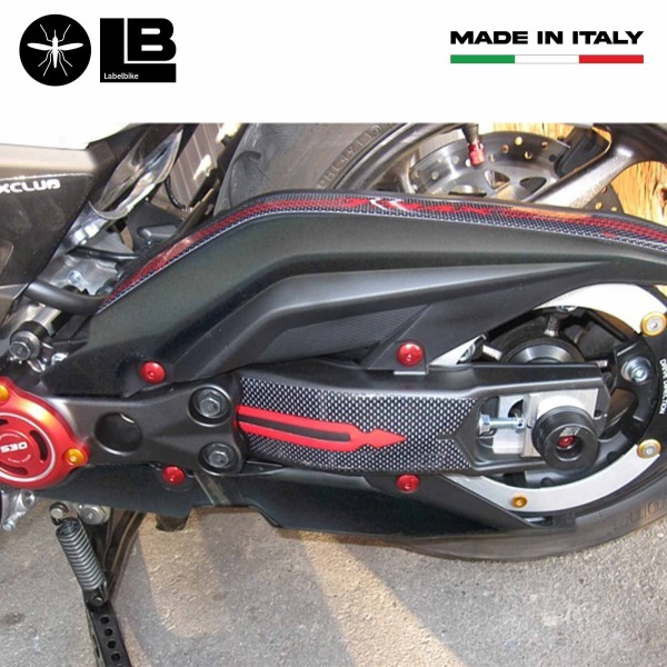 ADESIVI 3D carbonio TMAX 530 compatibili per CARTER CINGHIA YAMAHA T max 2012-16