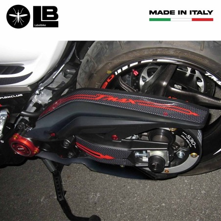 ADESIVI 3D carbonio TMAX 530 compatibili per CARTER CINGHIA YAMAHA T max 2012-16