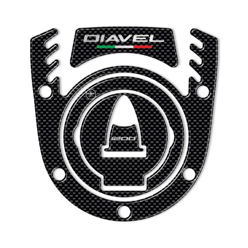 KIT DE PEGATINAS DE PROTECCIÓN DE TAPÓN DE COMBUSTIBLE 3D compatible con MOTOCICLETAS DUCATI DIAVEL