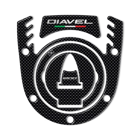 KIT DE PEGATINAS DE PROTECCIÓN DE TAPÓN DE COMBUSTIBLE 3D compatible con MOTOCICLETAS DUCATI DIAVEL