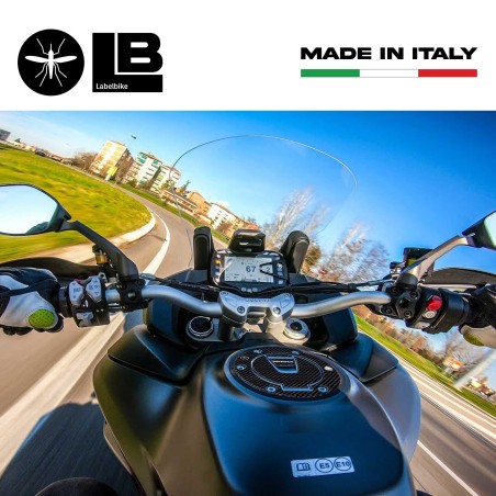 PEGATINA DE CARBONO 3D KEYLESS Tapón Depósito para MOTO DUCATI MULTISTRADA 1260