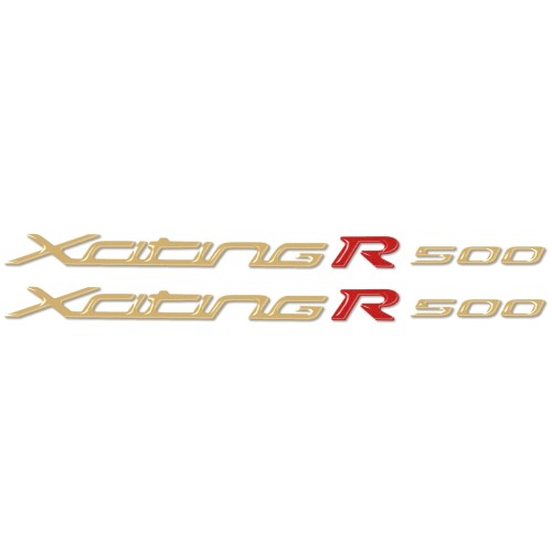 2 ADESIVI in GEL 3D COPPIA SCRITTE XCITING R 500 compatibili per Scooter KYMCO