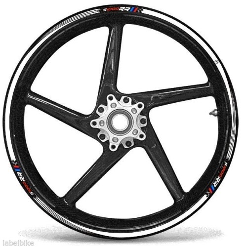 STRISCE ADESIVE compatibili per MOTO BMW S1000 RR adesivi CERCHI 17' tuning