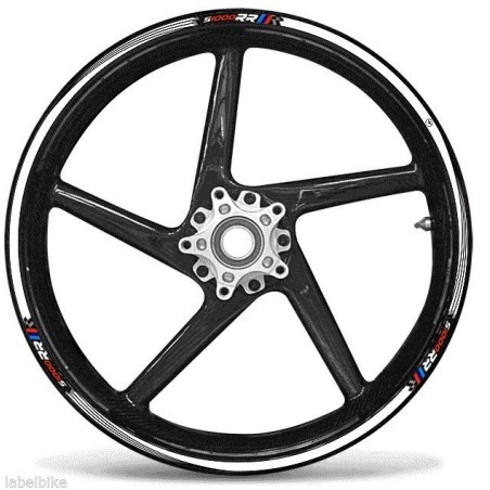 STRISCE ADESIVE compatibili per MOTO BMW S1000 RR adesivi CERCHI 17' tuning