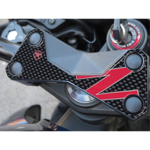 Adhesivo 3D PLACA HORQUILLA compatible para KAWASAKI MOTO Z750 Z1000 z ROJO