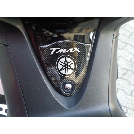 PEGATINA 3D de resina de CARBONO para ESTRIBERA TMAX + DIAPASON MOTO YAMAHA T MAX 500 08/11