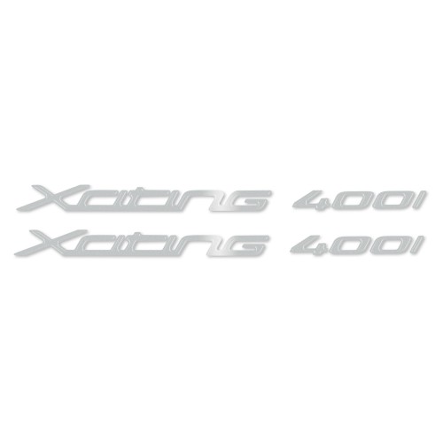 2 PEGATINAS GEL 3D PAR DE ESCRITURAS XCITING 400i compatibles para Scooters KYMCO