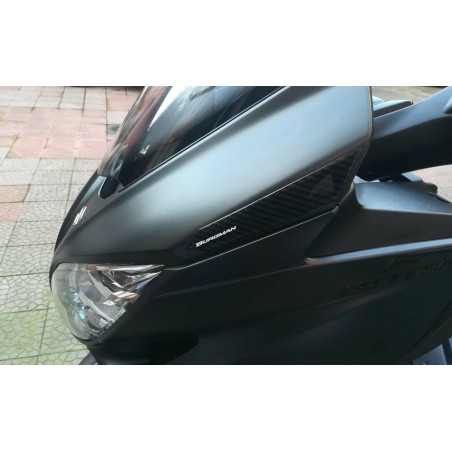 2 ADESIVI 3D fianchi cupolino compatibili scooter SUZUKI BURGMAN 400 2017-2021
