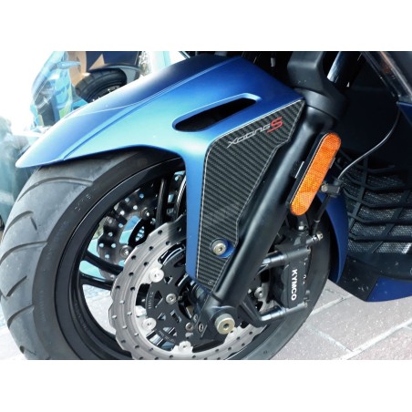 2 PEGATINAS PROTECCIÓN GUARDABARROS 3D compatibles para kymco XCITING S 400 2018-2023