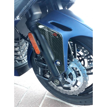 2 PEGATINAS PROTECCIÓN GUARDABARROS 3D compatibles para kymco XCITING S 400 2018-2023
