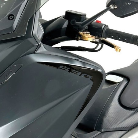 2 ADESIVI-STICKERS gel 3D PARASPIGOLI T MAX 2012-2016 compatibili per YAMAHA TMAX 530