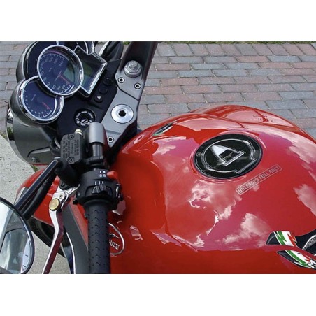 EXCLUSIVO TAPÓN DE COMBUSTIBLE PEGATINAS 3D PROTECCIÓN compatible para MOTO GUZZI NEGRO