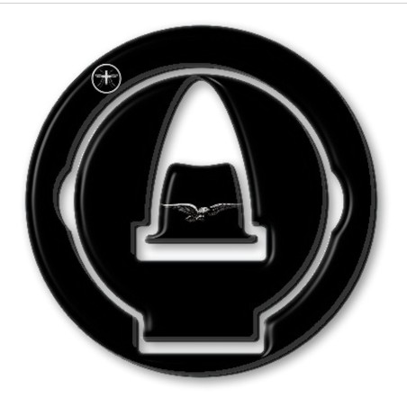 ESCLUSIVO TAPPO SERBATOIO ADESIVI 3D PROTEZIONE compatibile per MOTO GUZZI NERO